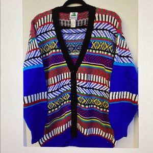 NEW 90’s Vintage Geometric Cardigan Sweater